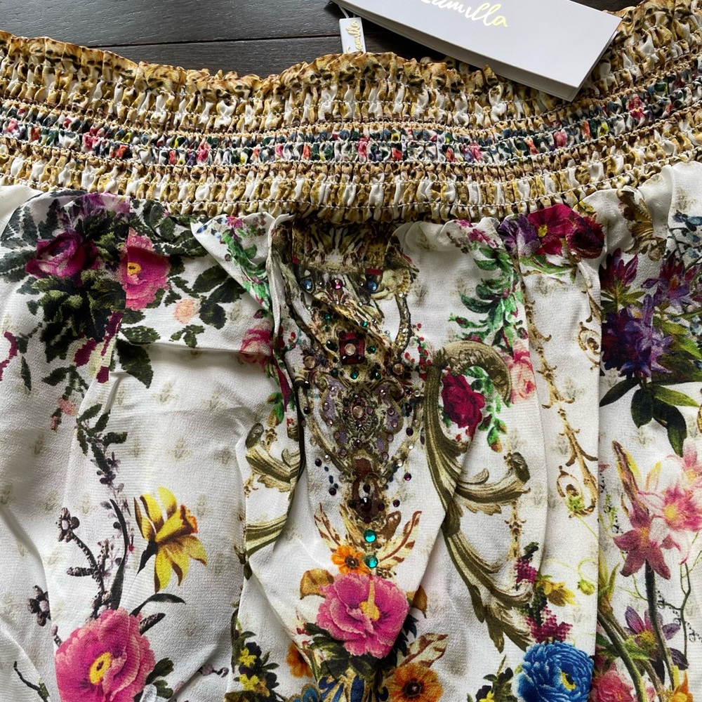 NWT Camilla The Meadow Floral Off-Shoulder Dress - Picture 4 of 4